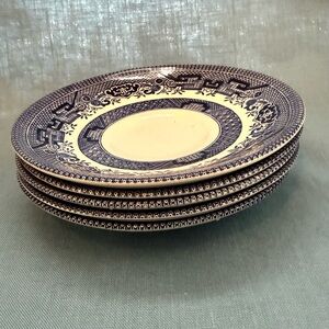 Churchill Blue Willow Saucers - 5 Saucers